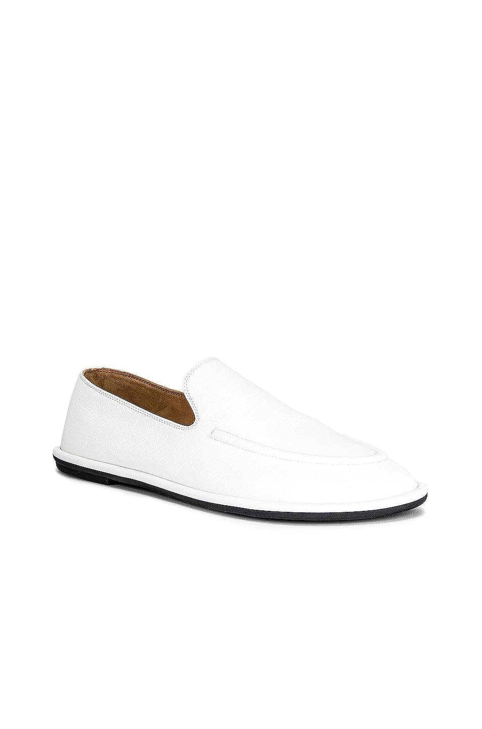 The Row Canal Loafers in Milk - White. Size 40.5 (also in 35, 36, 36.5, 37, 38, 38.5, 39, 40, 41). Product Image