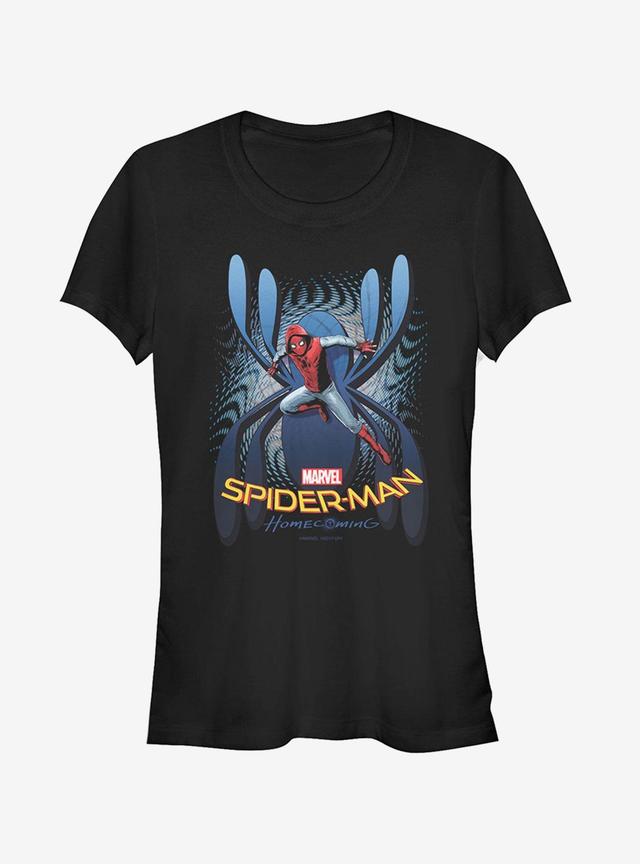 Marvel Spider-Man Homecoming Logo Pattern Girls T-Shirt Product Image