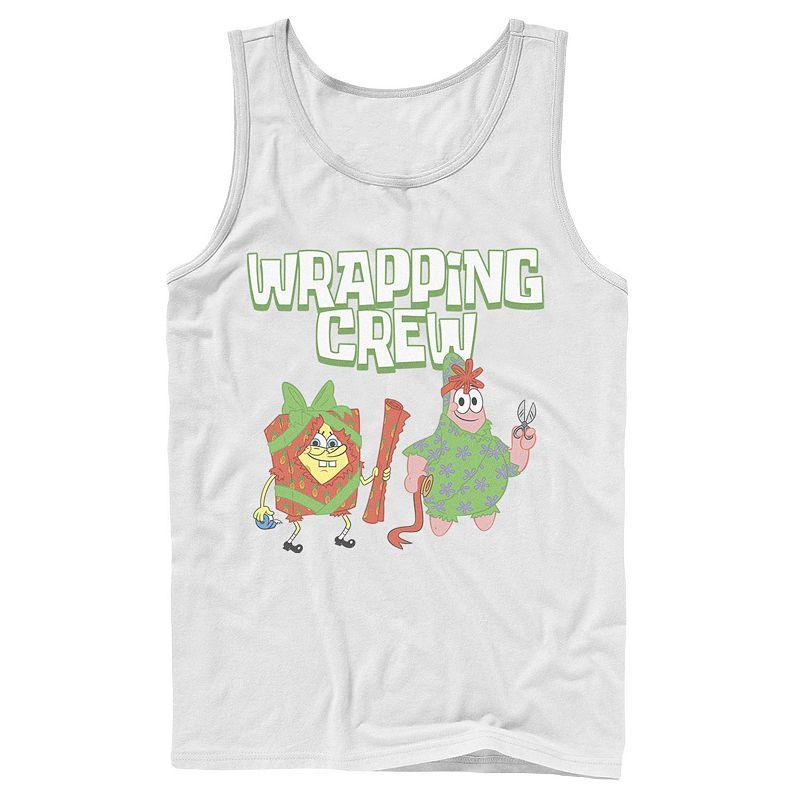 Mens Nickelodeon Spongebob Squarepants Patrick Wrapping Crew Christmas Graphic Tank Top Product Image