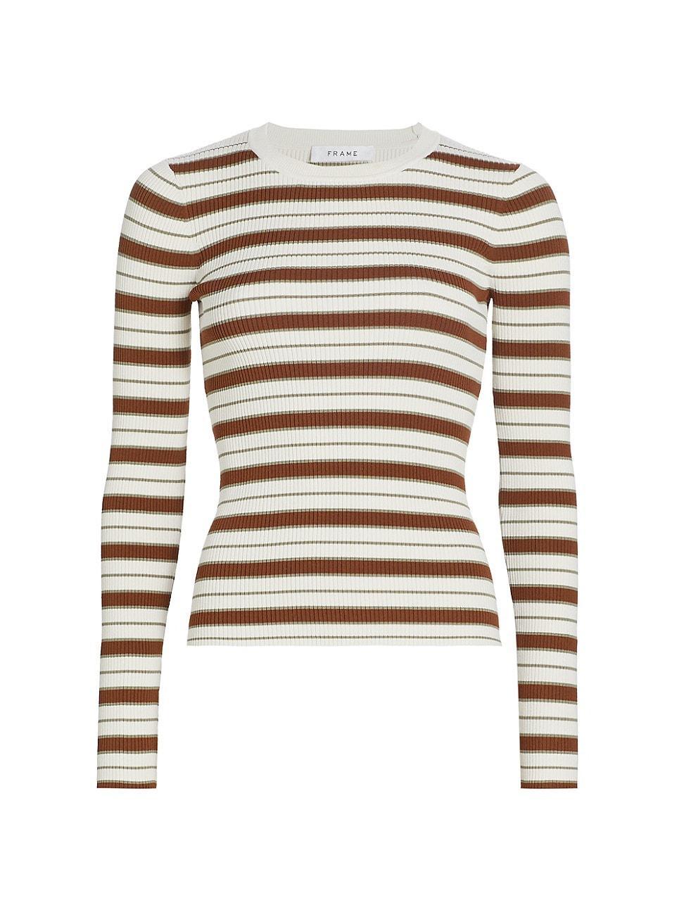 Womens Striped Crewneck Top Product Image