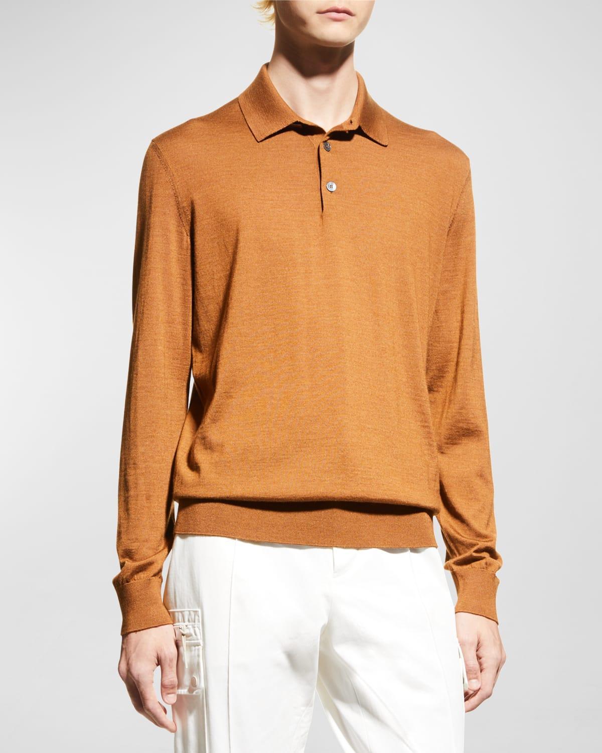 Mens Casheta Light Long-Sleeve Polo Shirt Product Image