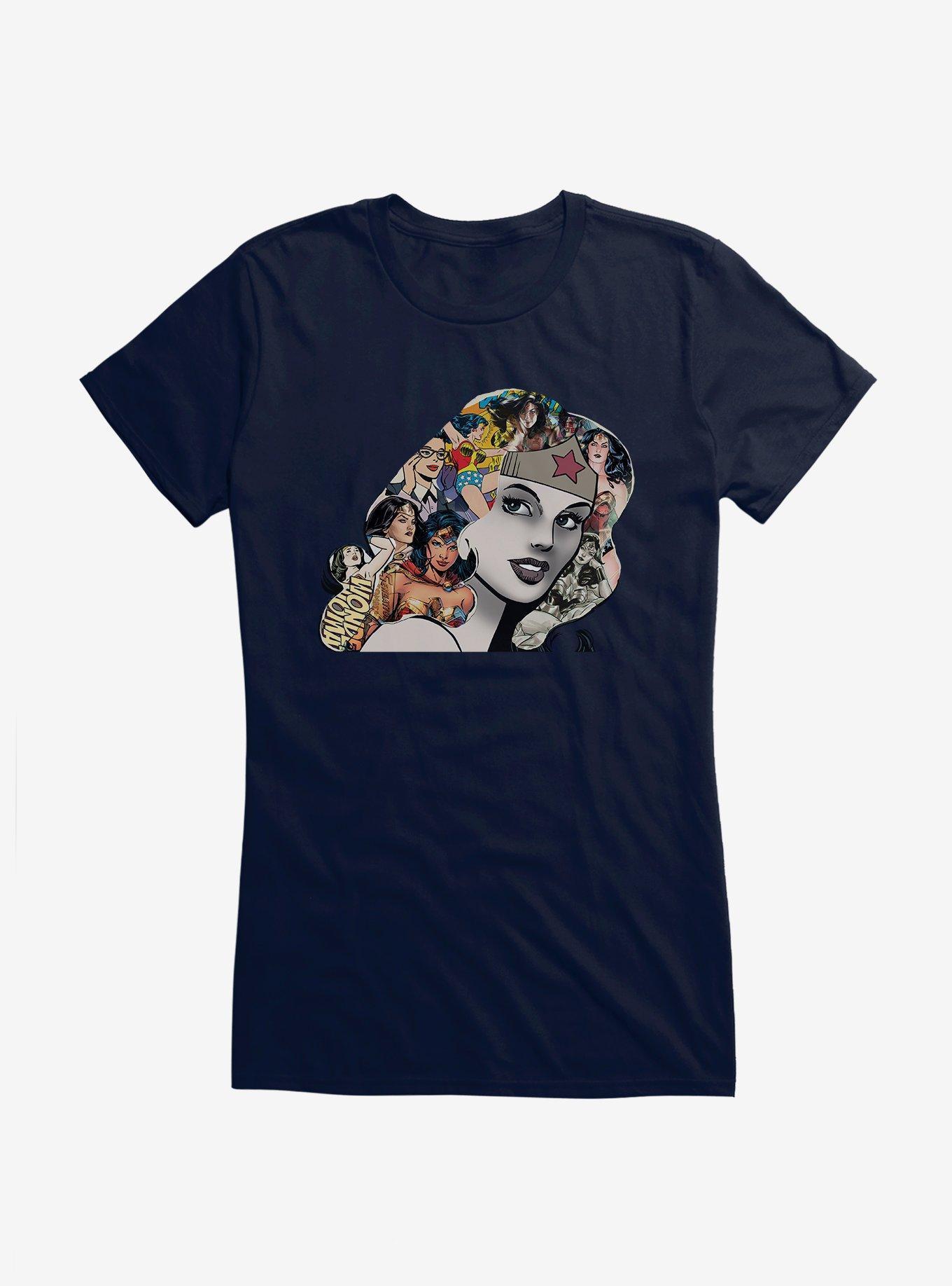 Wonder Woman Faces Graphic Girls T-Shirt Product Image