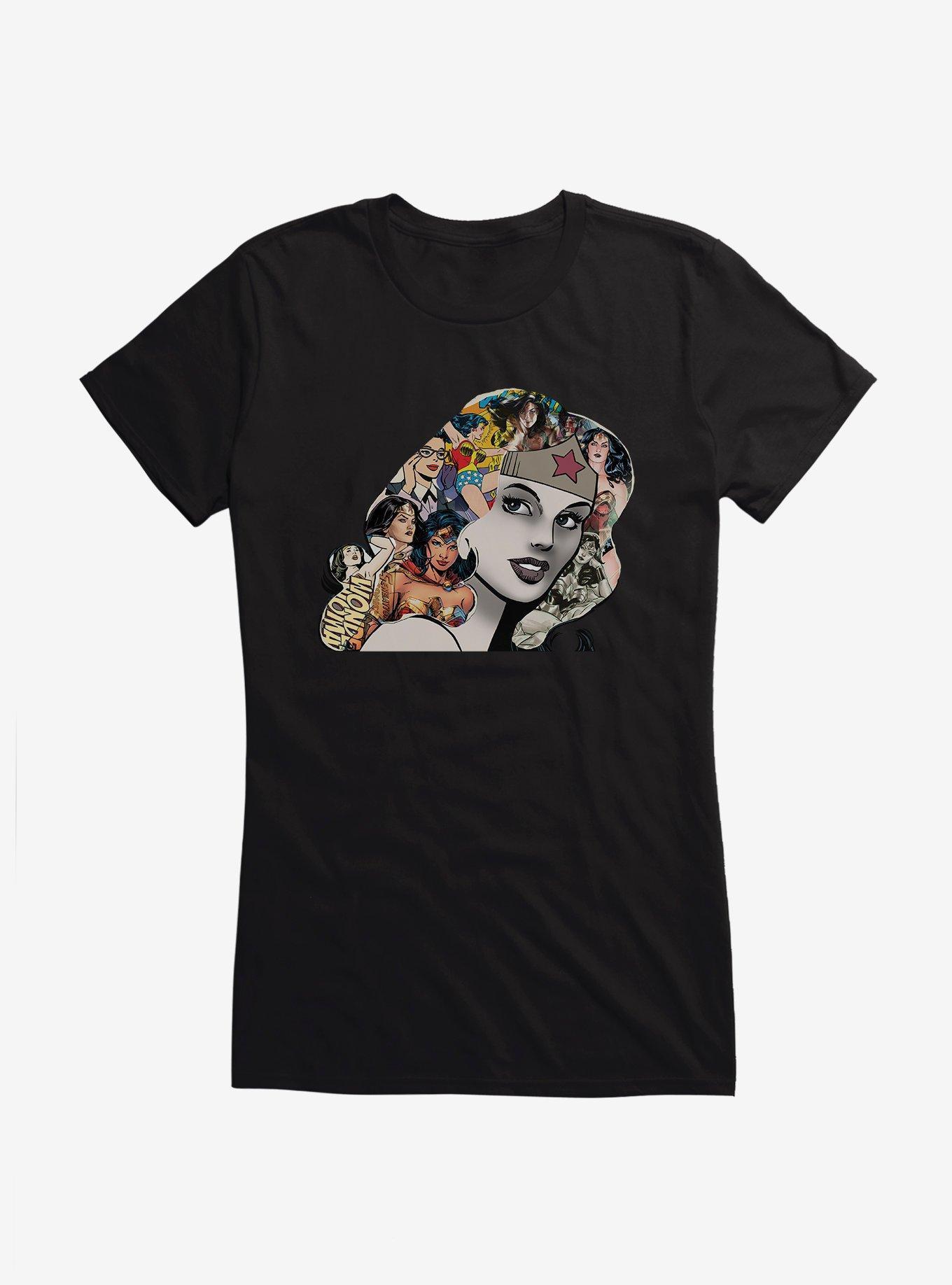 Wonder Woman Faces Graphic Girls T-Shirt Product Image