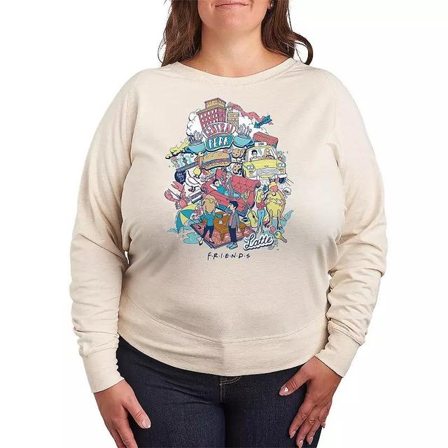 Plus Size Friends Icons Collage Pullover, Womens Product Image