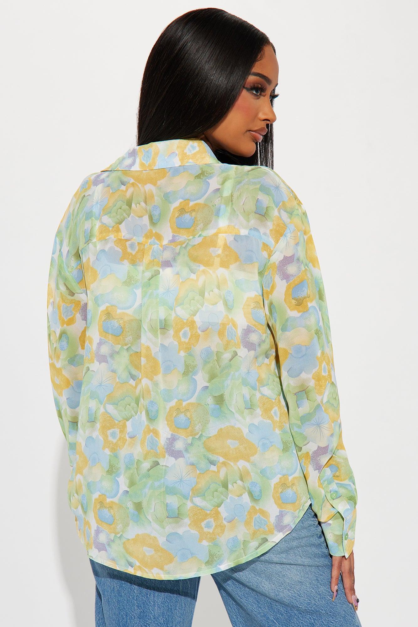 Floral Energy Shirt - Yellow/combo Product Image