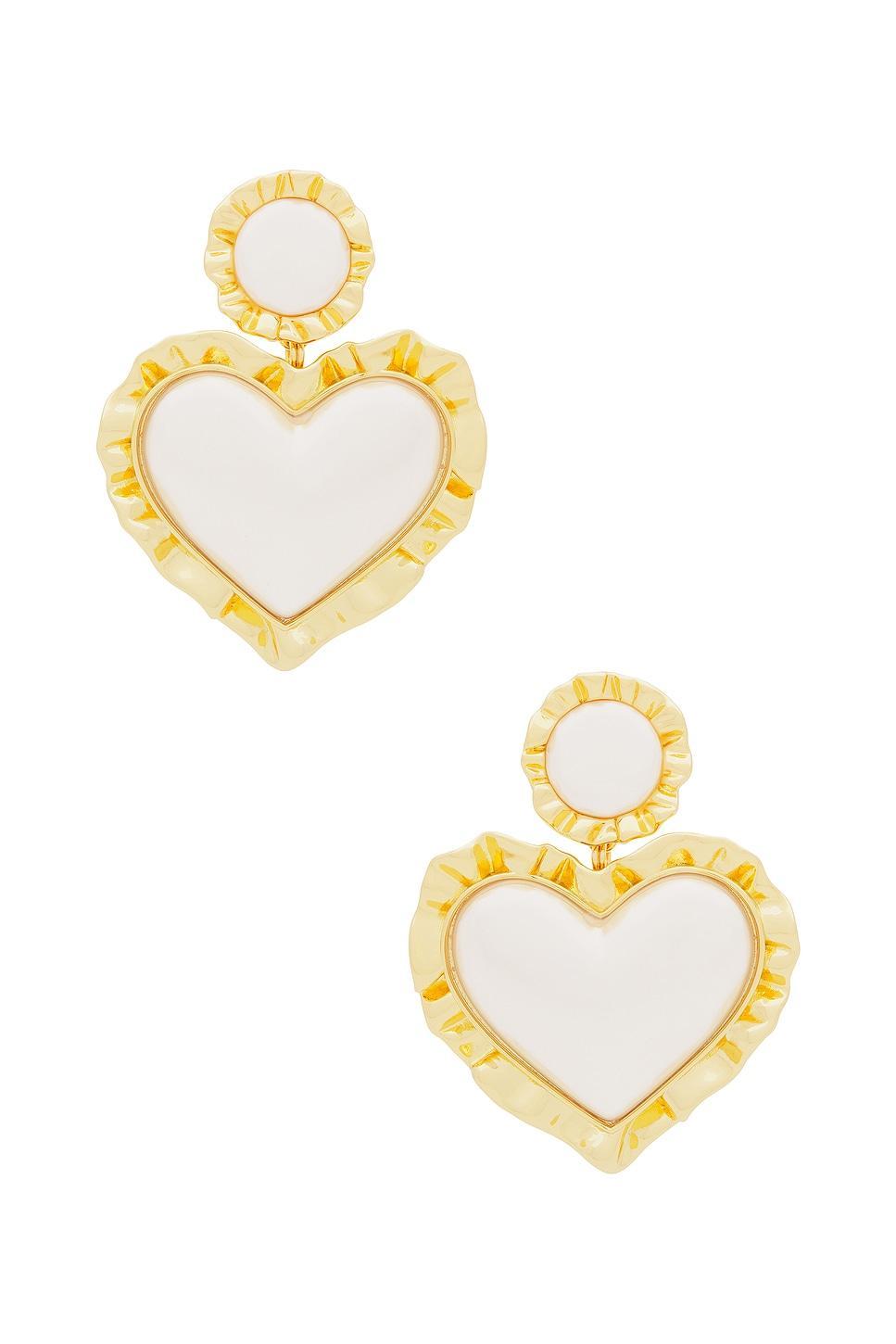 Heart Ruffle Drop Earrings Lele Sadoughi Product Image