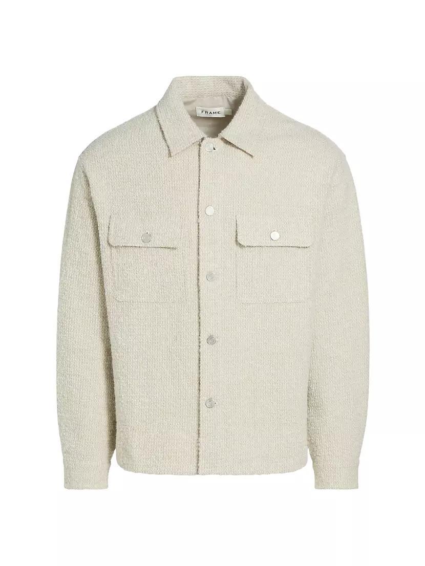 Textured Terry Double-Pocket Shirt Jacket Product Image