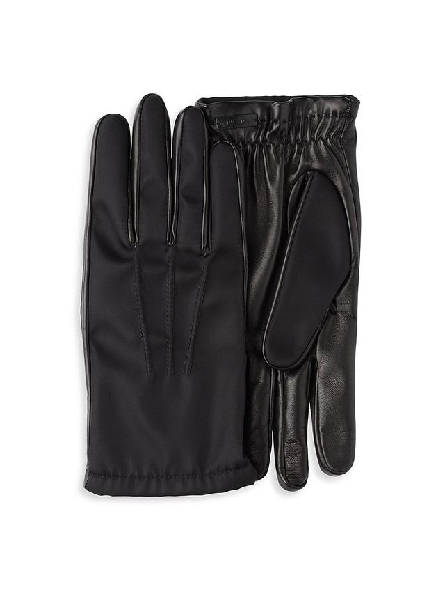 Mens Re-Nylon and Nappa Leather Gloves Product Image