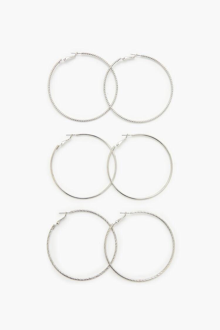 Etched Hoop Earring Set | Forever 21 Product Image