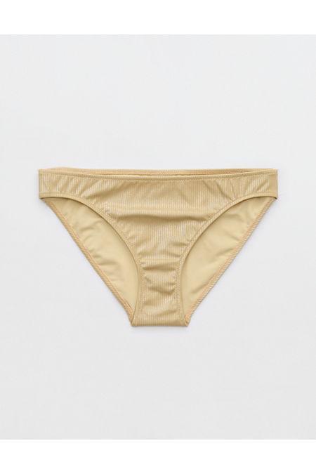 Aerie Metallic Full Coverage Bikini Bottom Women's Product Image