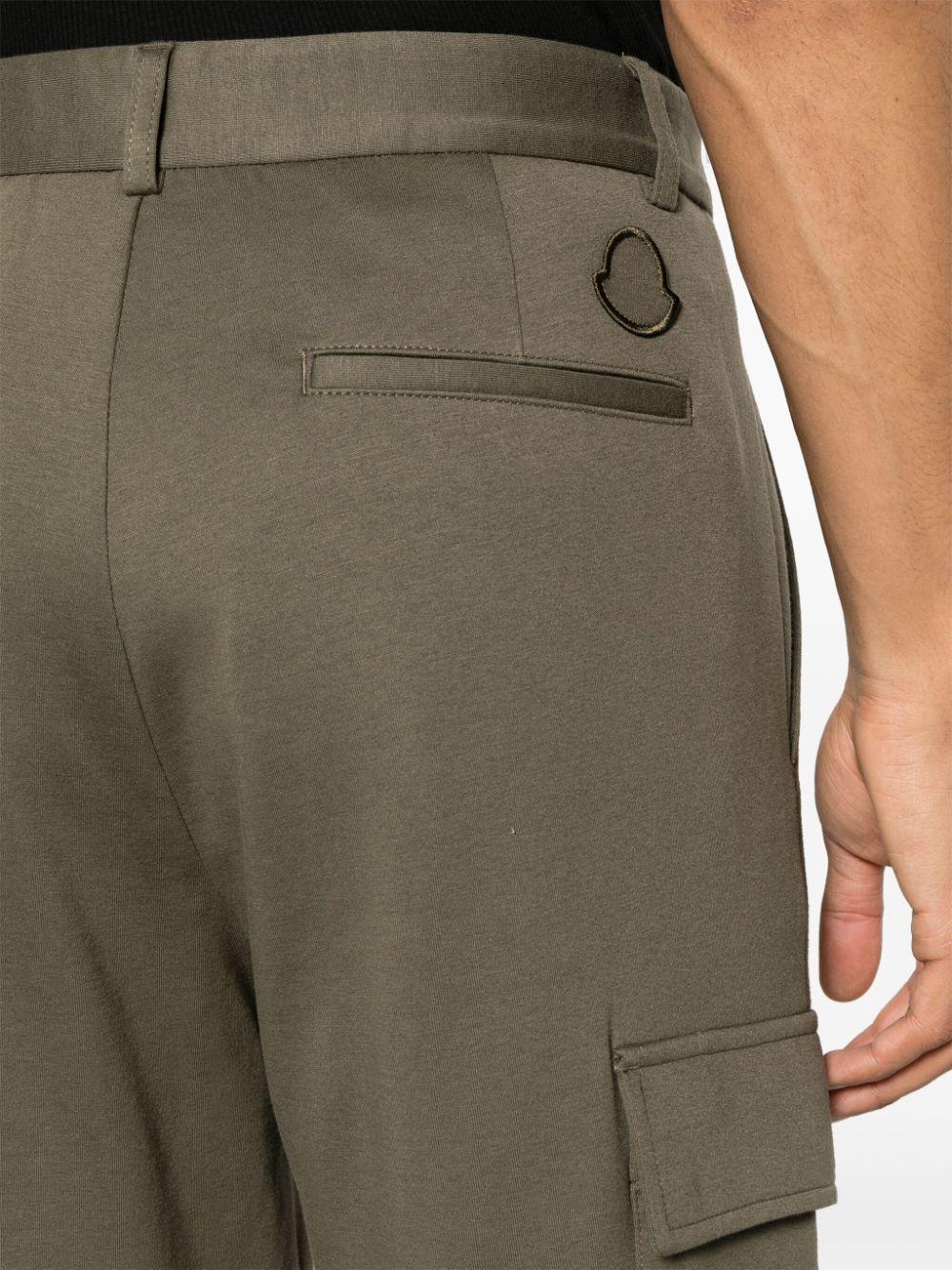 High-waist Tapered Cargo Trousers In Green Product Image