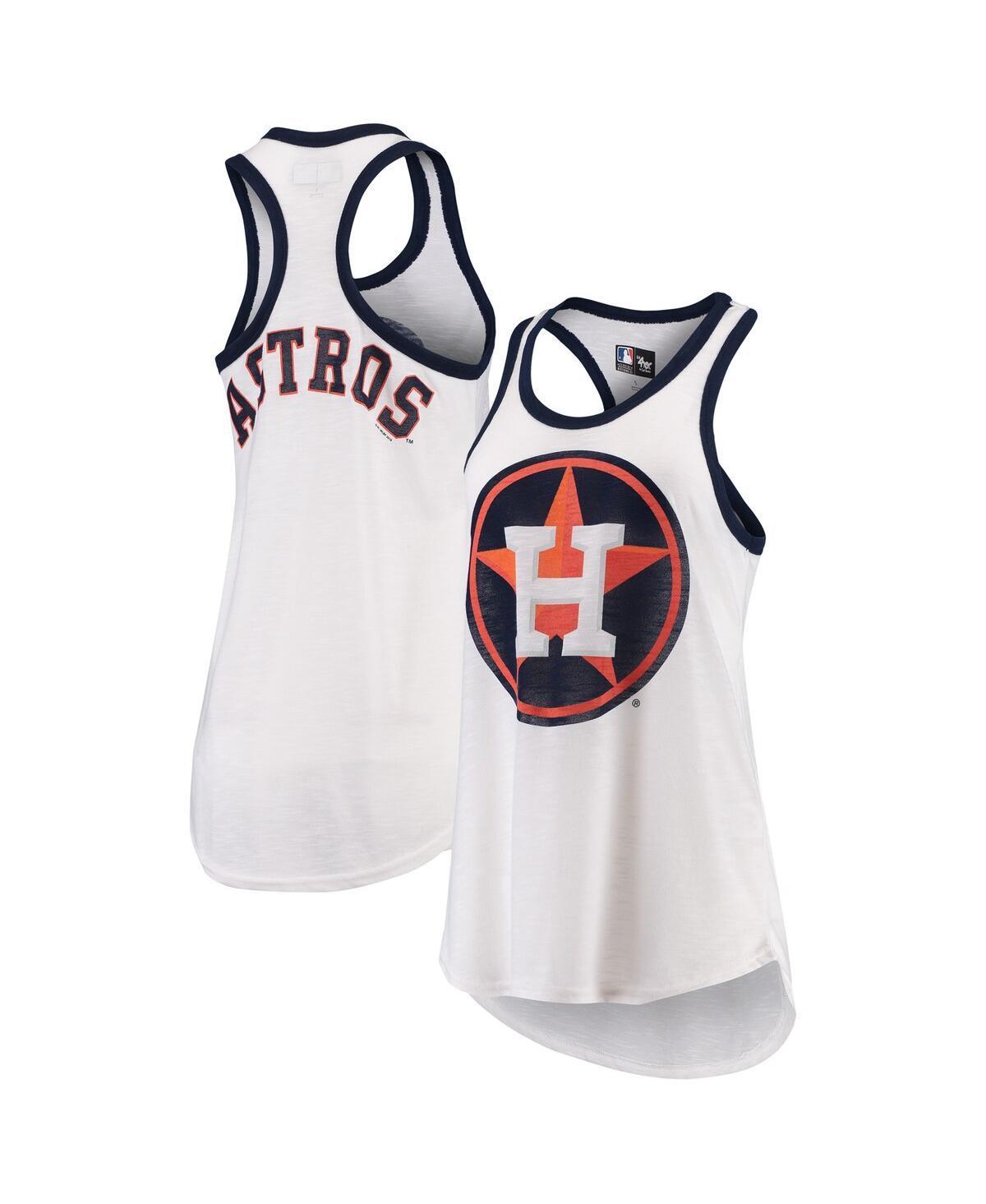 Womens G-III 4Her by Carl Banks White Houston Astros Tater Racerback Tank Top, Size: 2XL, AST White Product Image