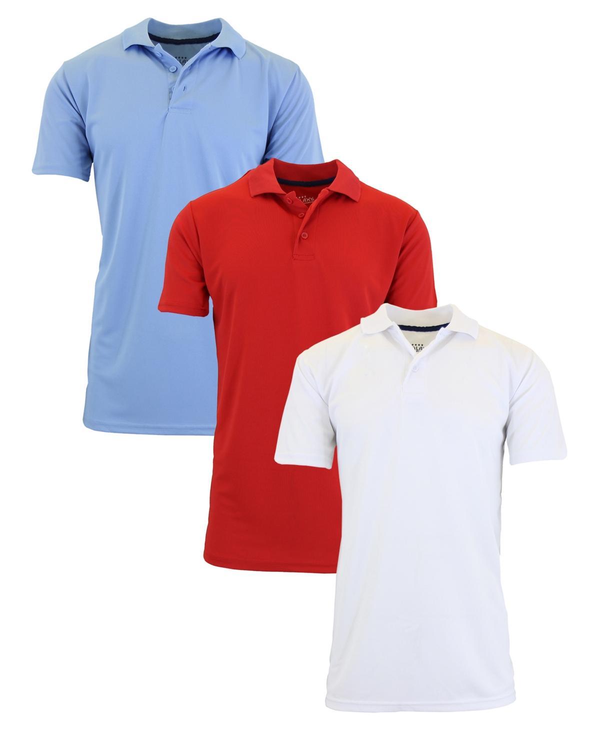 Galaxy By Harvic Mens Dry Fit Moisture-Wicking Polo Shirt, Pack of 3 Product Image