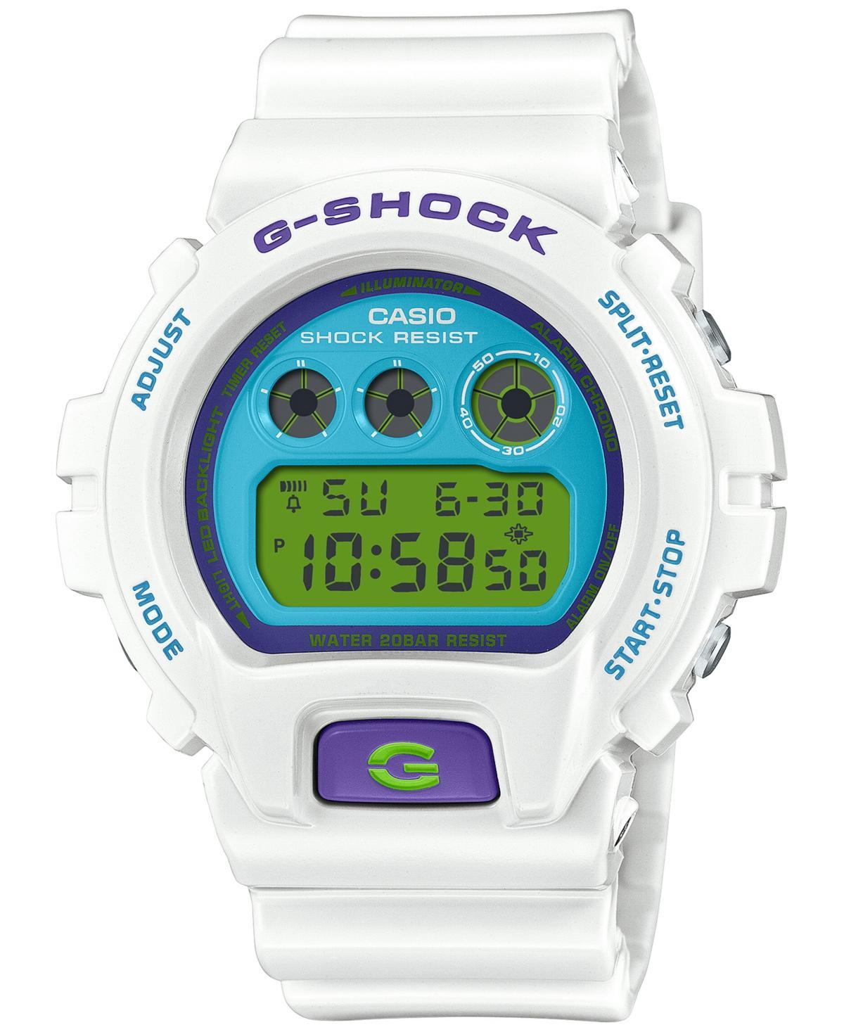 G-Shock Mens Digital White Resin Strap Watch 50mm, DW6900RCS-7 Product Image