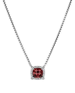 Womens Petite Chatelaine Pav Bezel Pendant Necklace with Diamonds Product Image