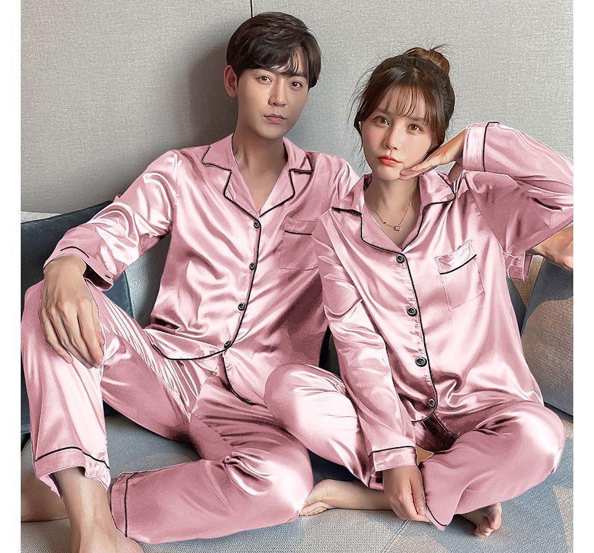 Couple Matching Checked Pajama Set Product Image