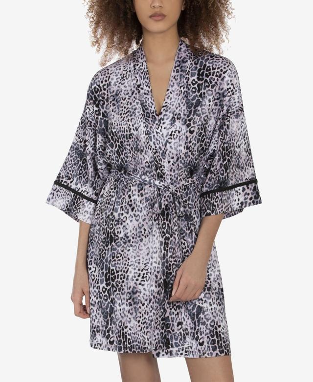 Womens New Snow Leopard Wrapper Robe Product Image