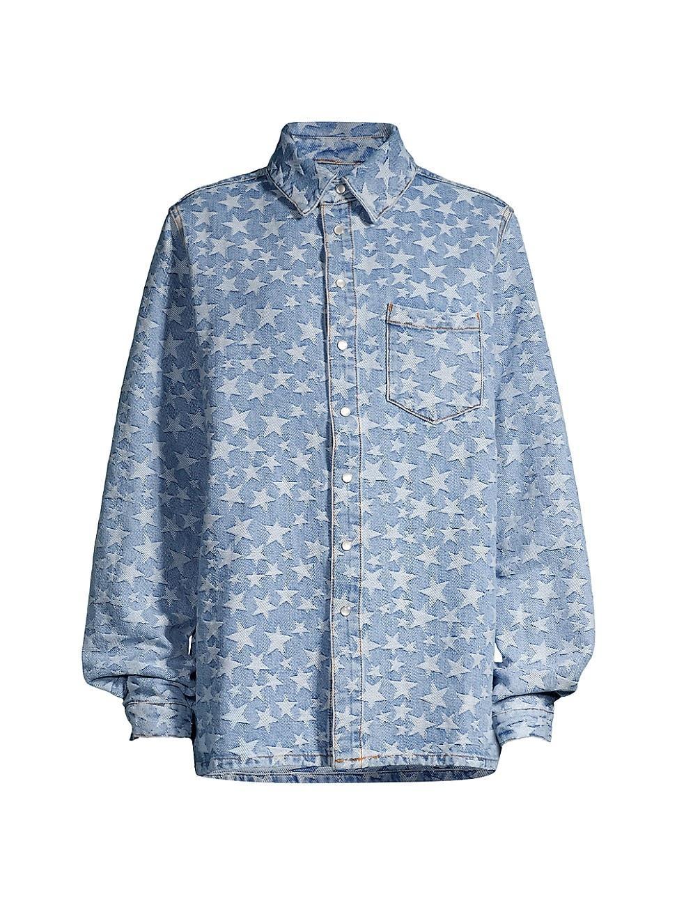 Mens Jacquard Denim Overshirt Product Image