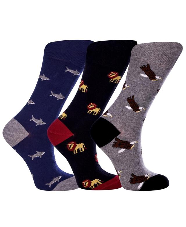 Love Sock Company Womens Animal Kingdom Bundle W-Cotton Novelty Crew Socks with Seamless Toe Design, Pack of 3 Product Image