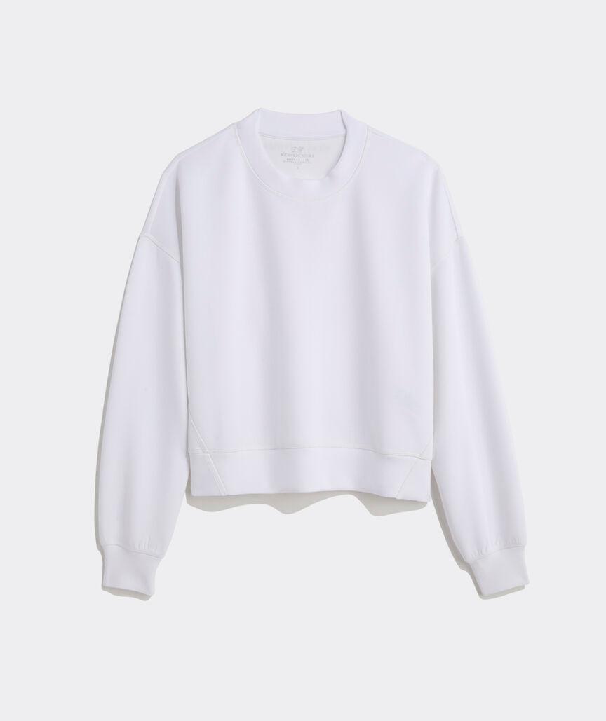 Silky Scuba Cropped Crewneck Sweatshirt Product Image