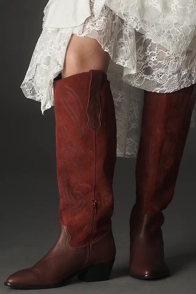 Pilcro Contrast Tall Western Boots Product Image