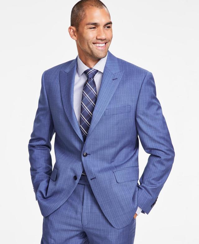 Men's Classic-Fit Pinstripe Wool Stretch Suit Jacket Product Image