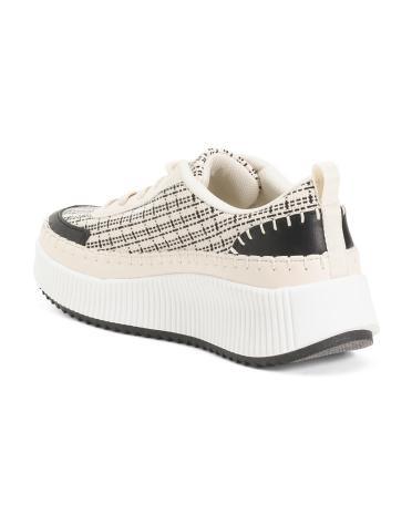 Brita Lace Up Woven Sneakers for Women Product Image