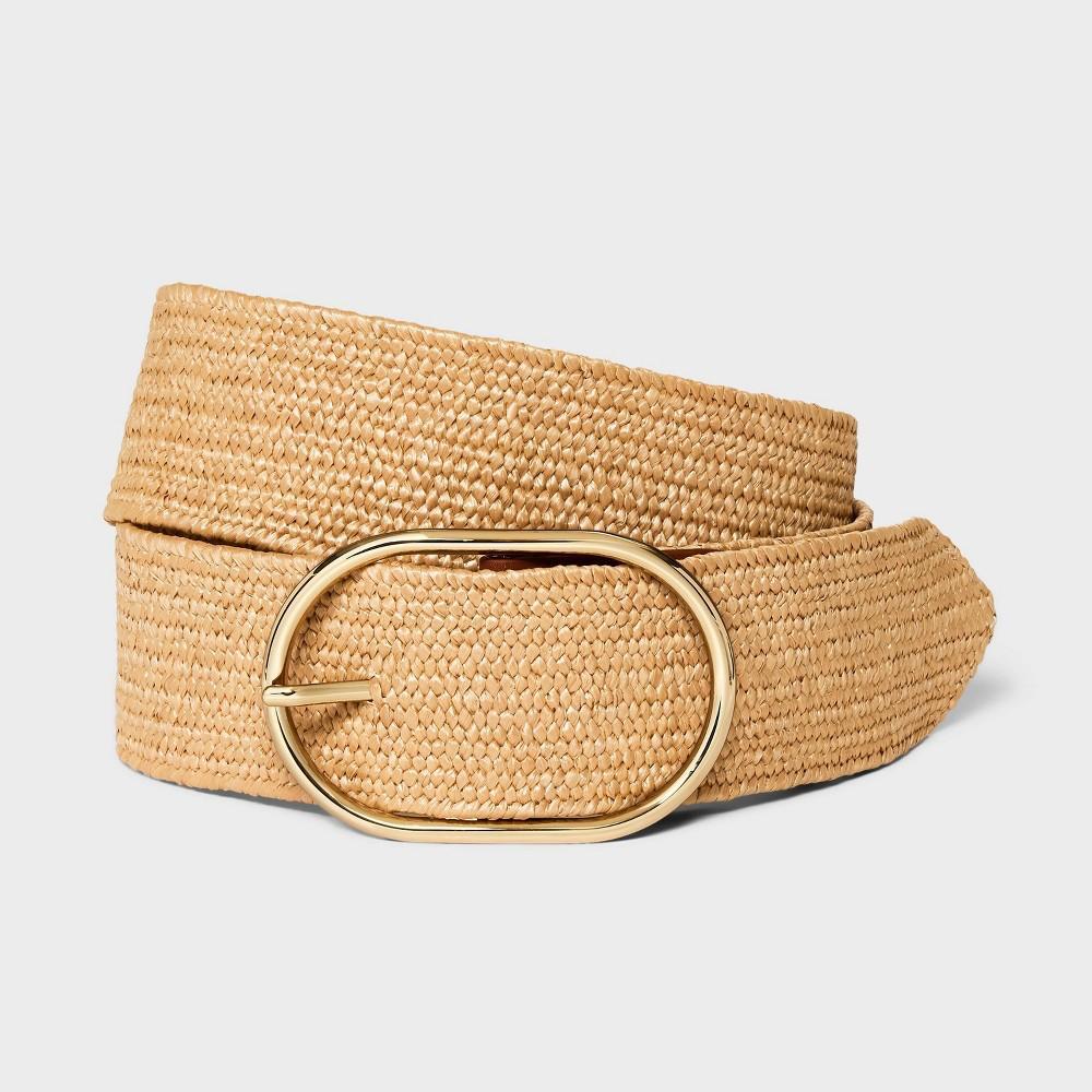 Womens Stretch Straw Belt - A New Day Tan Product Image