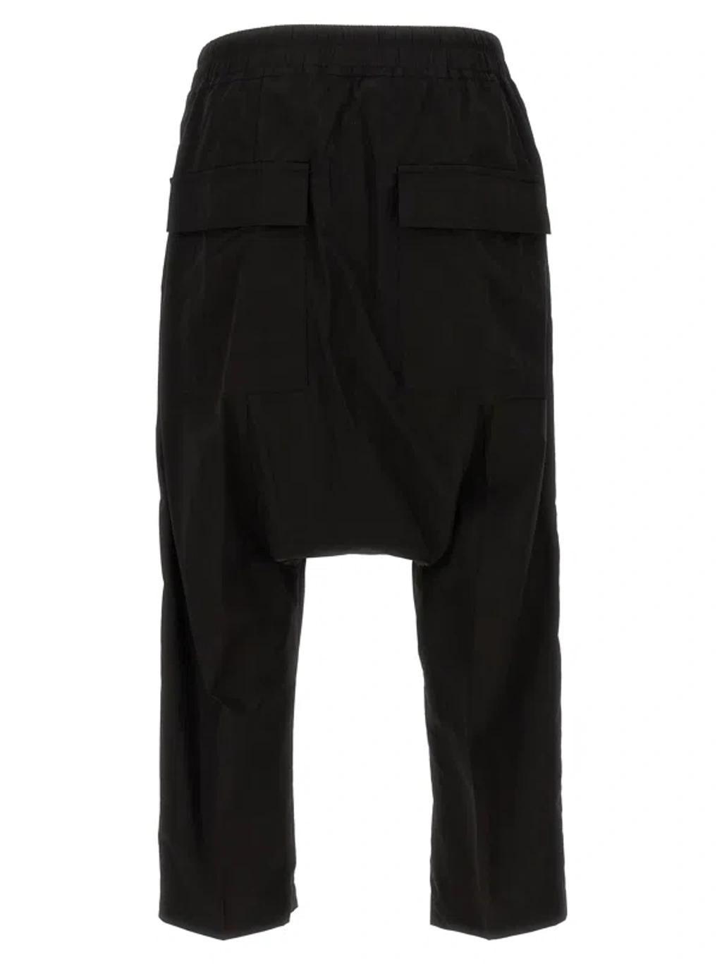 'drawstring Cropped' Pants In Black Product Image