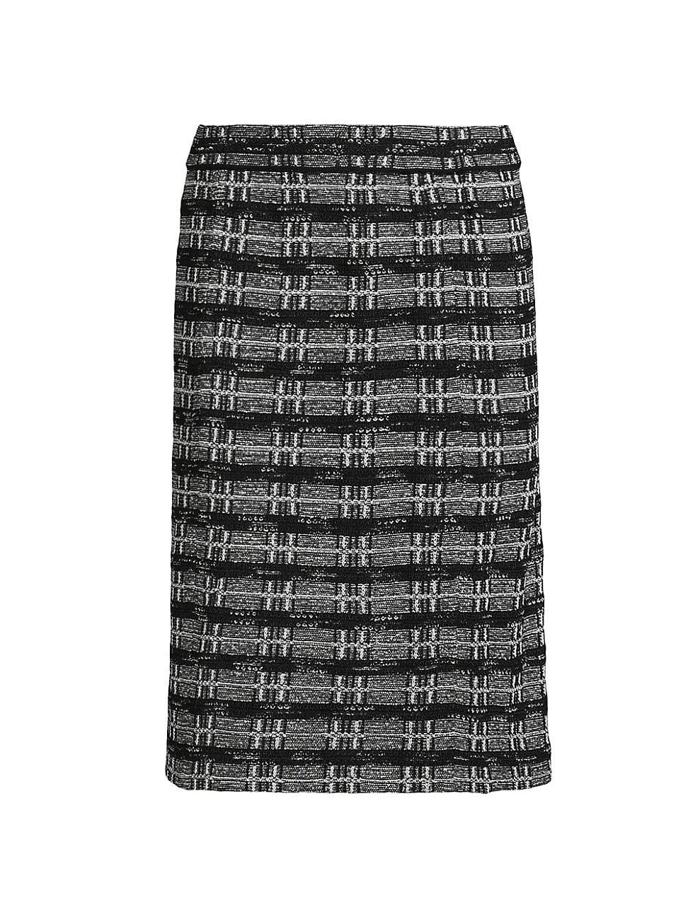 Womens Two-Tone Tweed Pencil Skirt Product Image