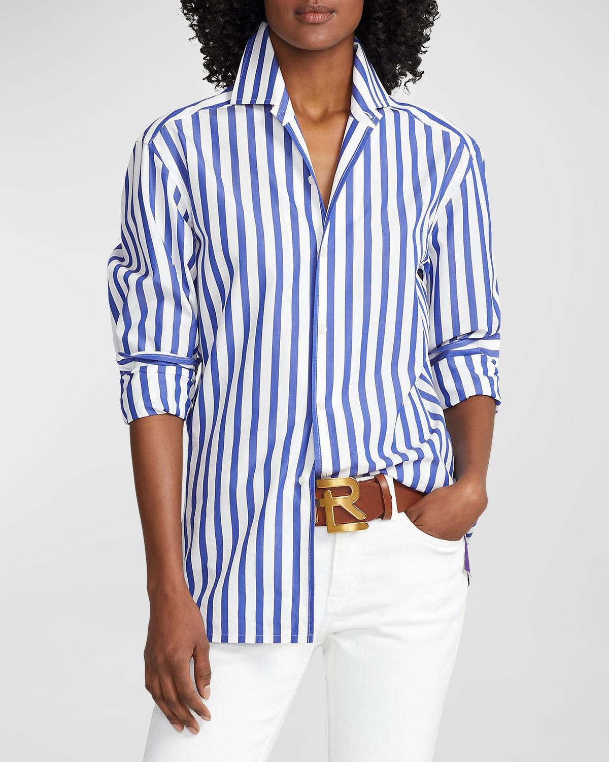 Womens Capri Striped Button-Up Shirt Product Image