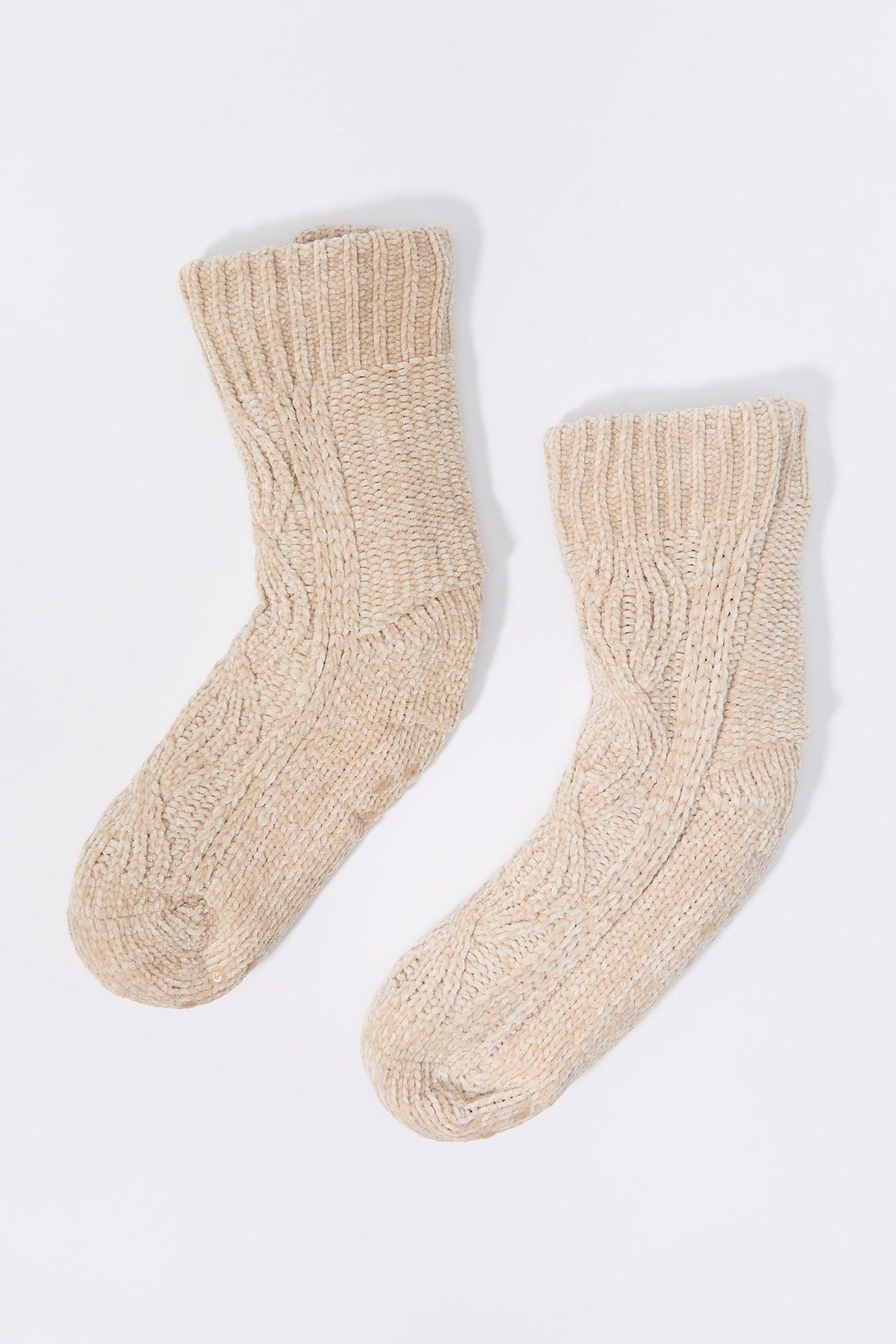 Cable Knit Sock Slippers Female Product Image