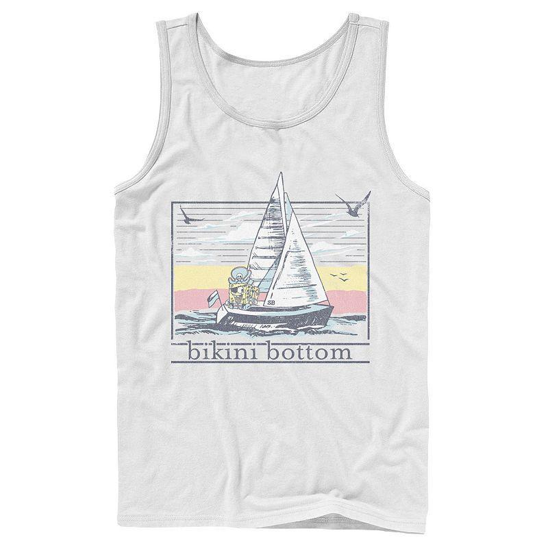 Mens Nickelodeon SpongBob SquarePants Sail Ship Tank Top Product Image