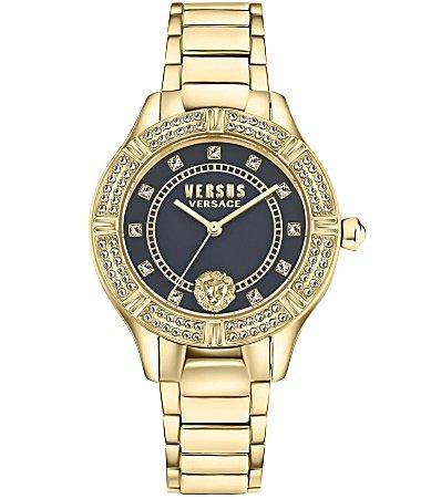 Versus Versace Womens Canton Road Gold Ion Plated Stainless Steel Bracelet Watch 36mm Product Image