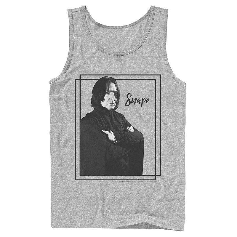 Mens Harry Potter Snape Simple Framed Portrait Graphic Tank Top Athletic Grey Product Image