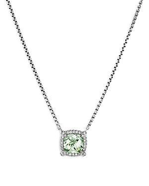 Womens Petite Chatelaine Pav Bezel Pendant Necklace with Diamonds Product Image