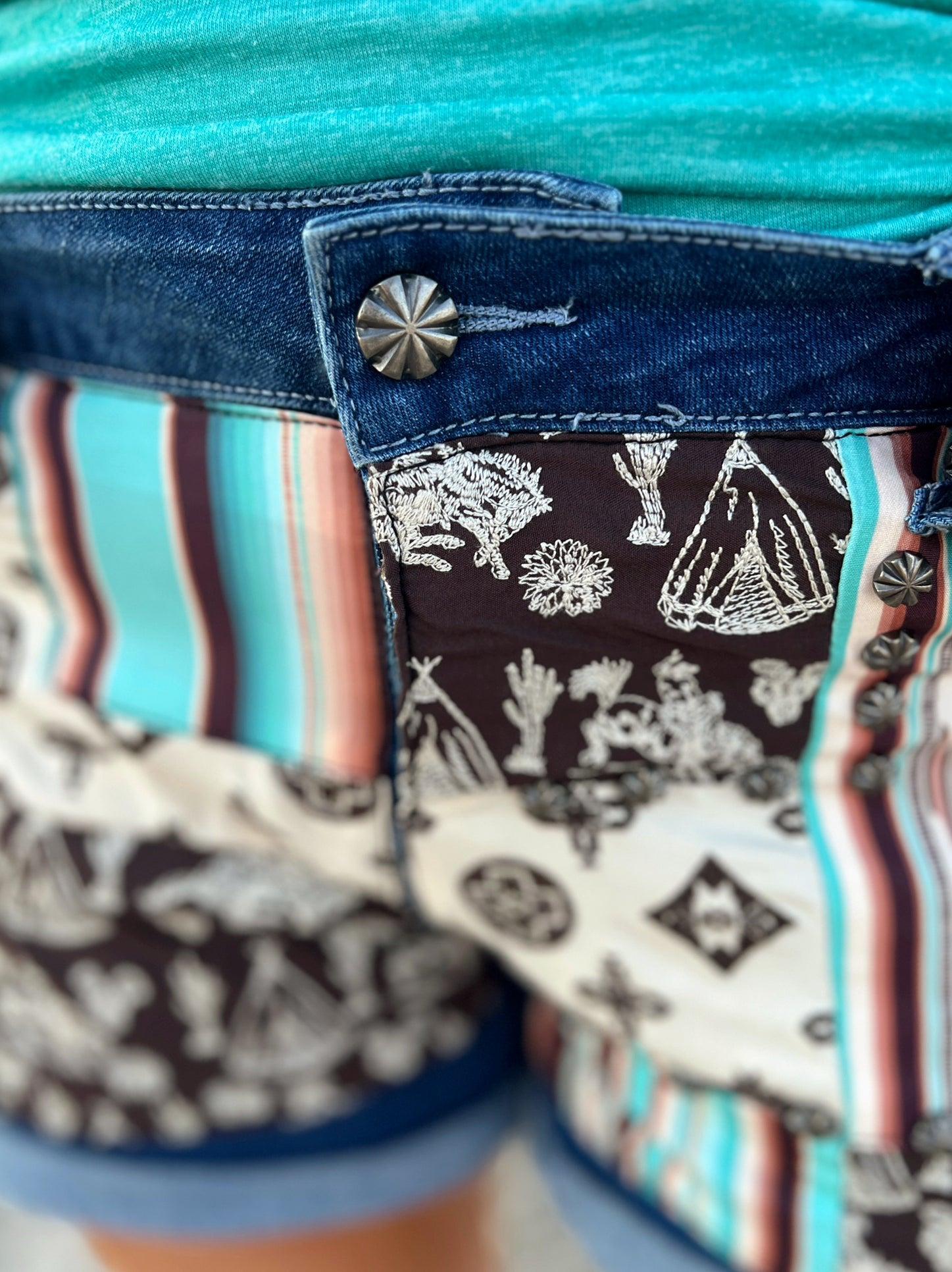 Sterling Kreek Patched Up Western Shorts* Product Image