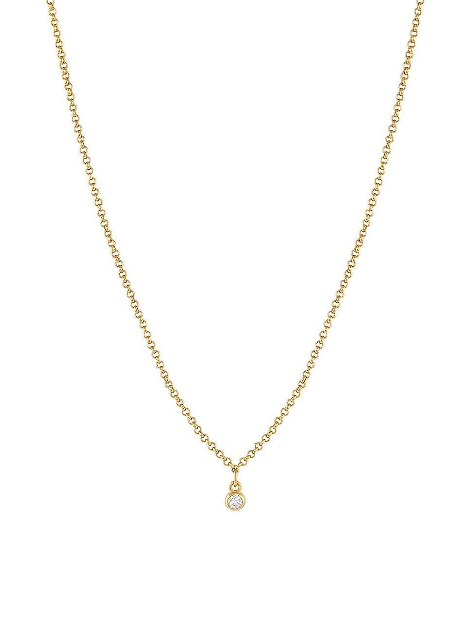 Womens Sapphire Necklace - Gold Product Image