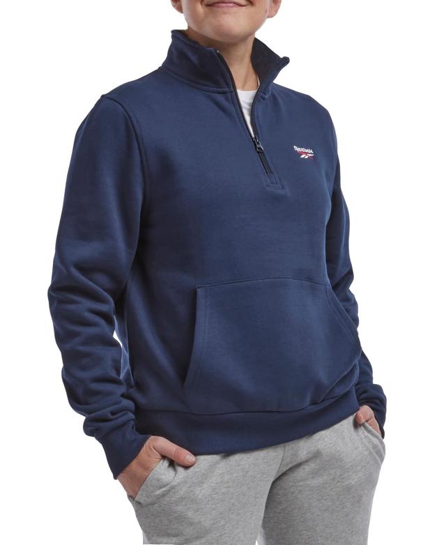 Reebok Womens Quarter-Zip Fleece Sweatshirt Product Image