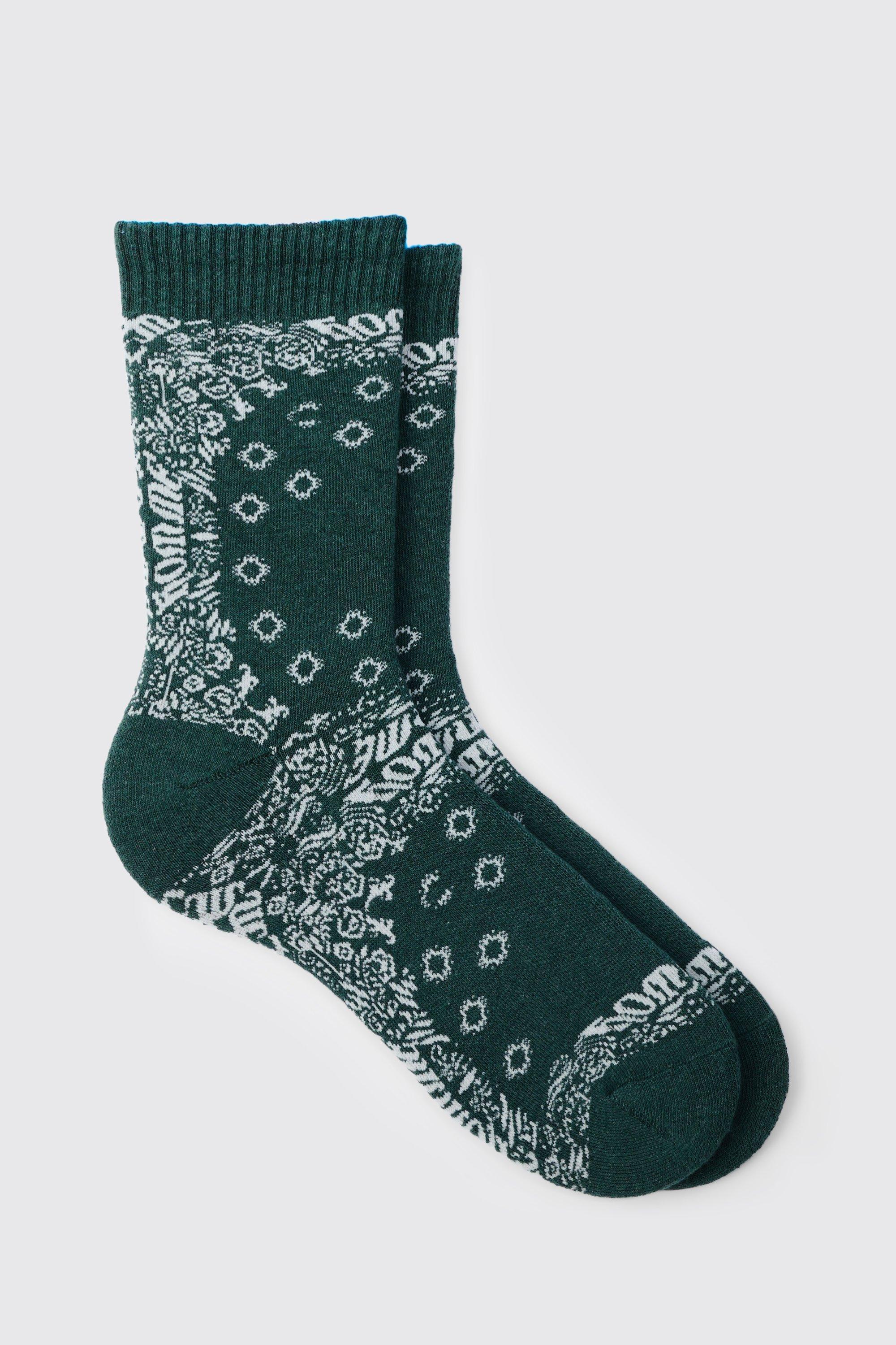 Bandana Print Socks | boohooMAN USA Product Image