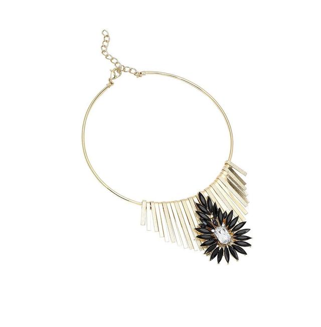 Sohi Womens Teardrop Flower Collar Necklace Product Image