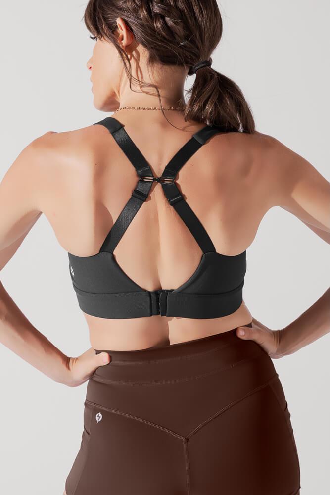 Adventure Scoop Bra (Ribbed) - Charcoal Product Image