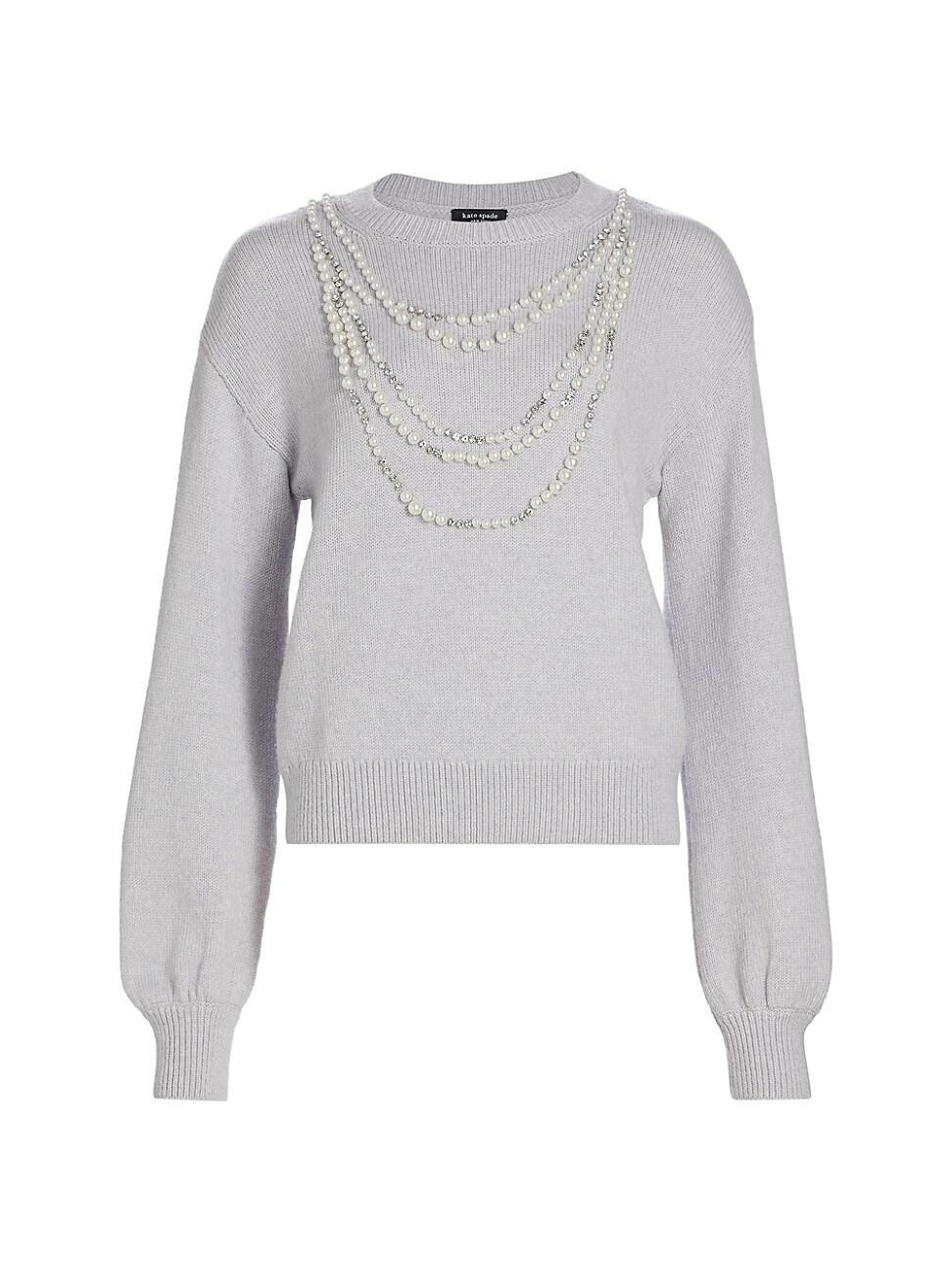 Kate Spade Embellished Necklace Sweater Product Image