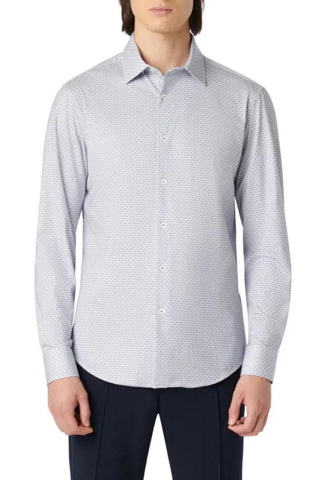 BUGATCHI Men's James Ooohcotton Sport Shirt In Navy Product Image