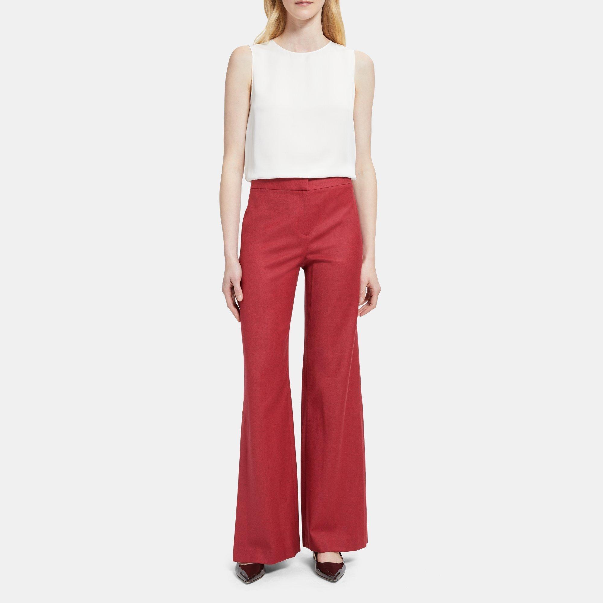 Wool Flannel Slit Hem Pant | Theory Outlet Product Image