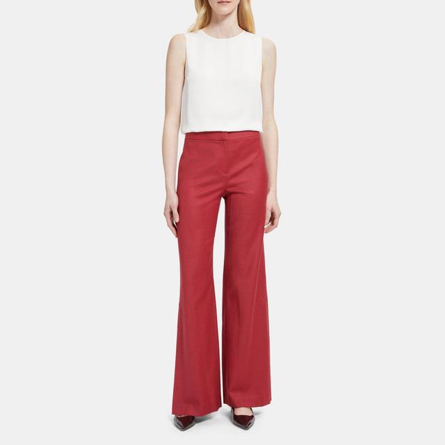 Wool Flannel Slit Hem Pant | Theory Outlet Product Image