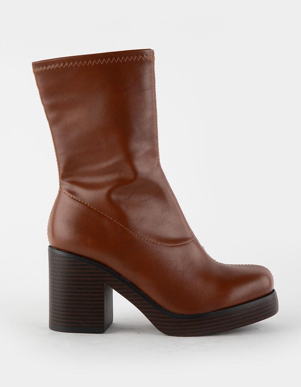 SODA Stretch Faux Leather Womens Boots Product Image