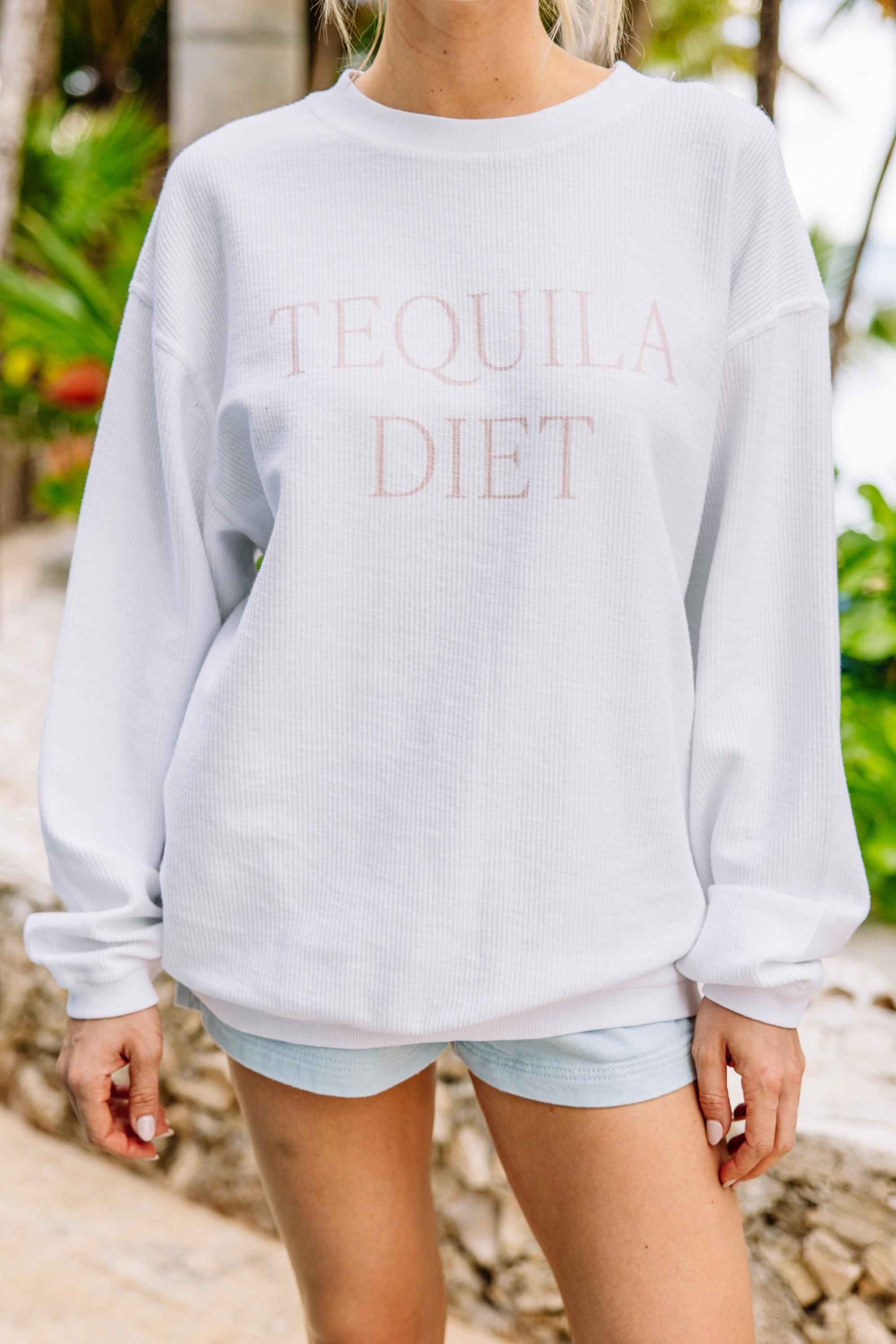 Tequila Diet White Corded Graphic Sweatshirt Female Product Image