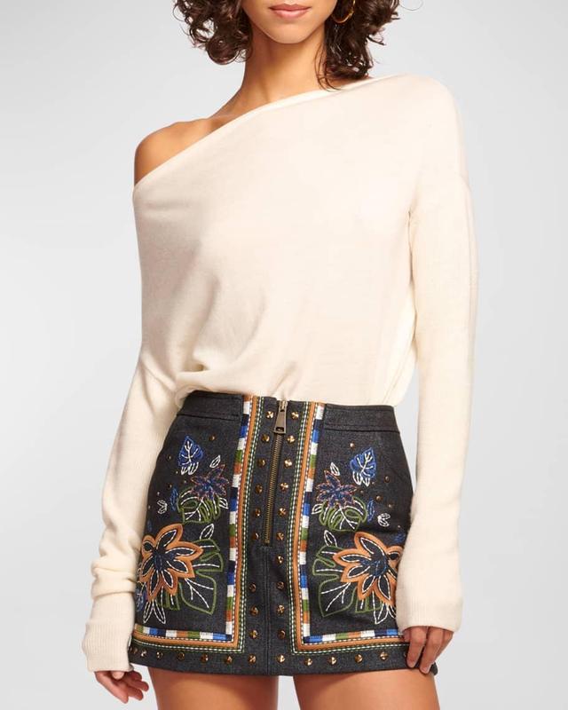 Gunnar Floral Embroidered Mini Skirt Product Image