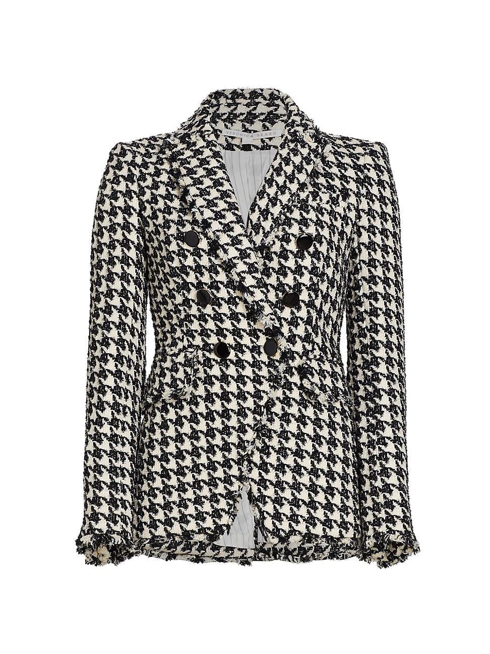 Womens Miller Dickey Houndstooth Tweed Blazer Product Image